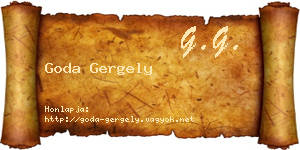 Goda Gergely névjegykártya