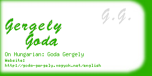 gergely goda business card